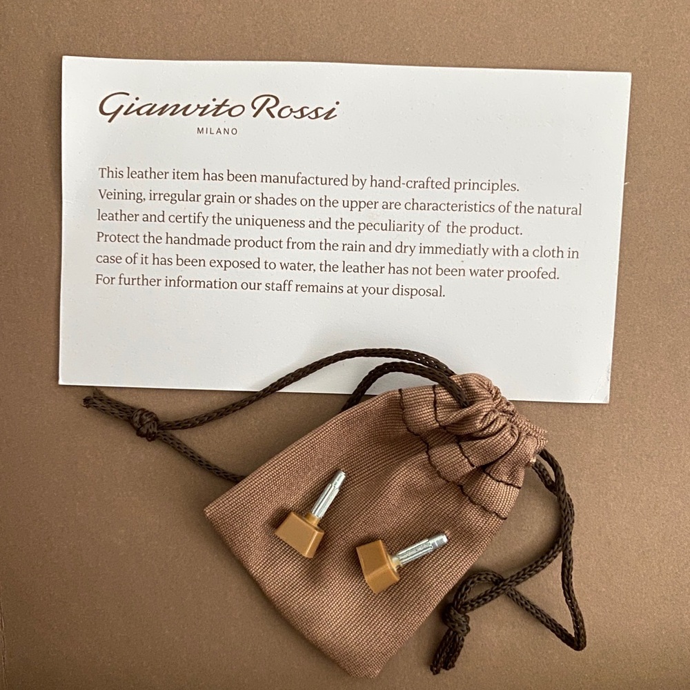 GIANVITO ROSSI STRAPPY SUEDE PEEP TOE PUMPS - Picture 8 of 8